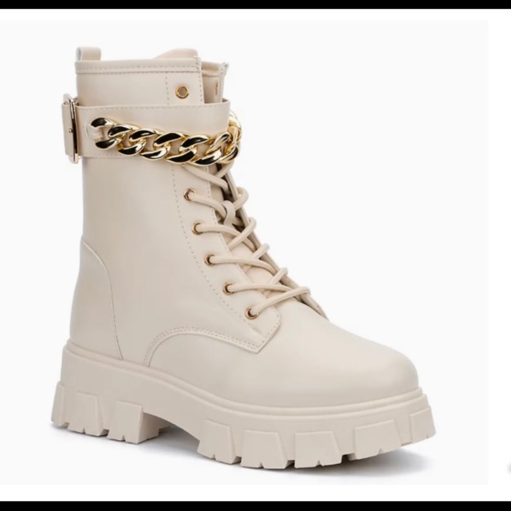 Olivia Miller Ava’s Combat Chain Chunky Bottom Boots size 9